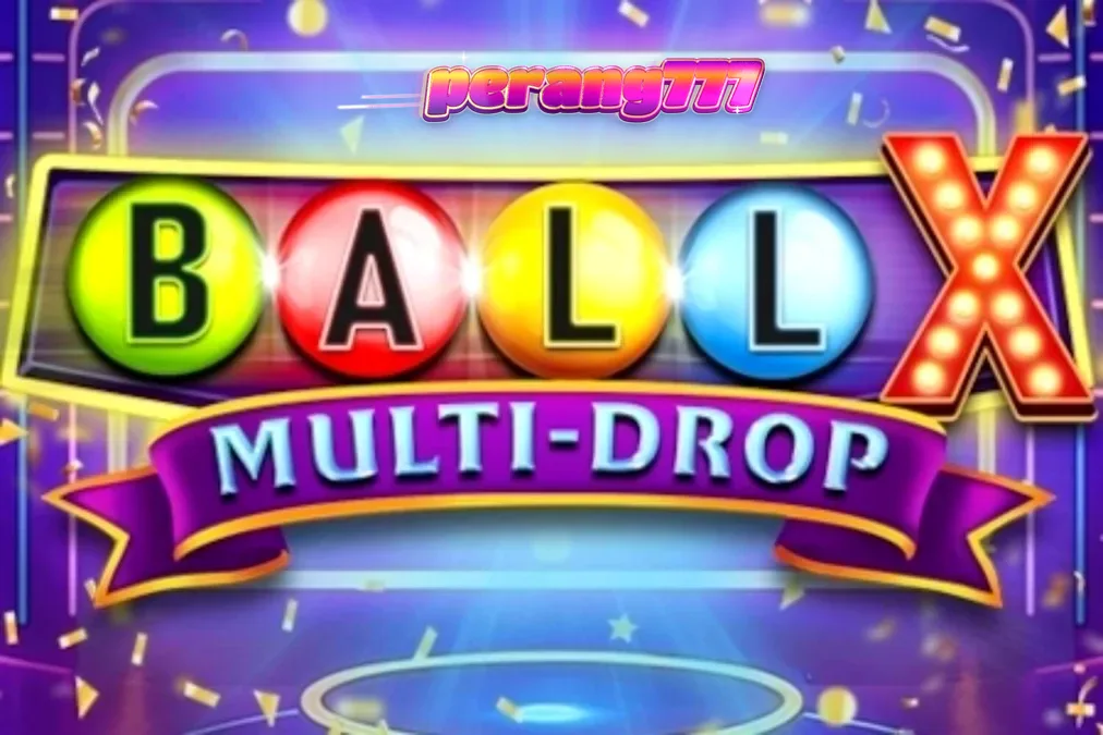Tampilan visual slot Ball X Multi-Drop dengan nuansa neon dan simbol buah klasik.